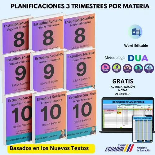Hiper Pack Docente® Estudios Sociales 8vo,9no y 10mo