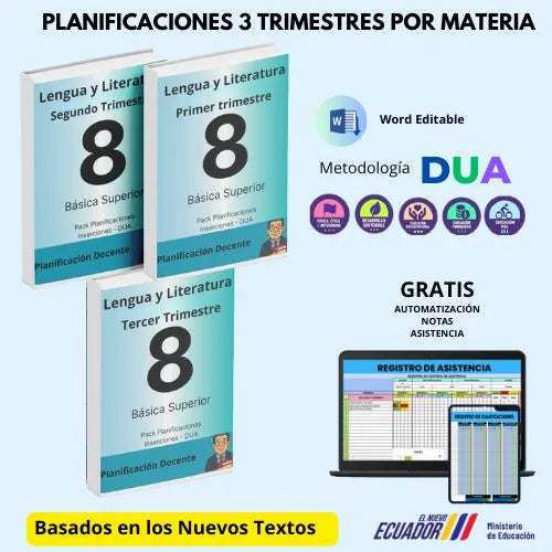 Mega Pack Docente® 8vo año Lengua y literatura