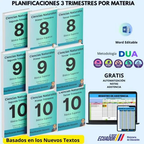 Hiper Pack  Docente® Ciencias Naturales 8vo,9no y 10mo