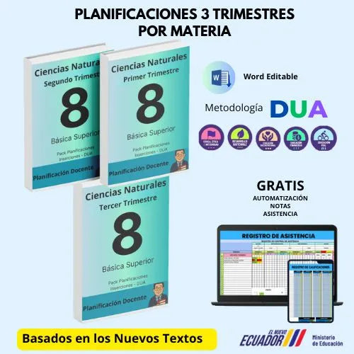 Mega Pack Docente® 8vo  año Ciencias Naturales