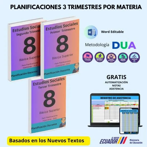 Mega Pack Docente® 8vo año Estudios Sociales