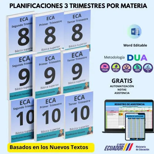 Hiper Pack  Docente ® ECA  8vo,9no 10mo