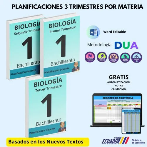 Mega Pack Docente® 1ero BGU Biologia