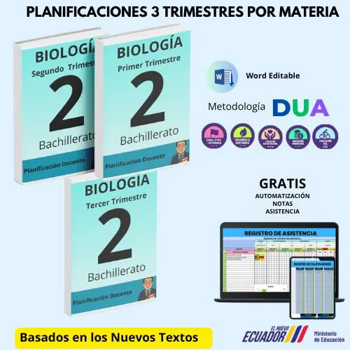 Mega Pack Docente® 2do BGU Biologia