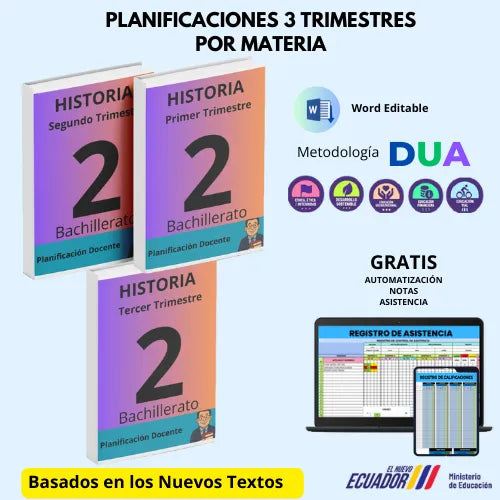 Mega Pack Docente®  2do BGU Historia