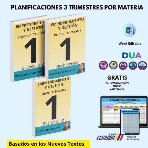 Mega Pack Docente® 1ero BGU Emprendimiento y Gestión
