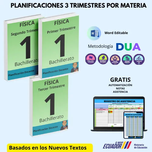 Mega Pack Docente® 1ero BGU Física