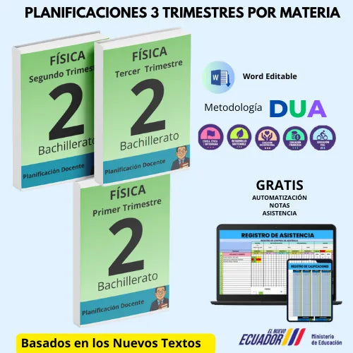 Mega Pack Docente® 2do BGU Física