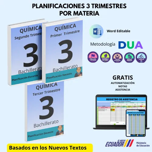 Mega Pack Docente® 3ero  BGU Química