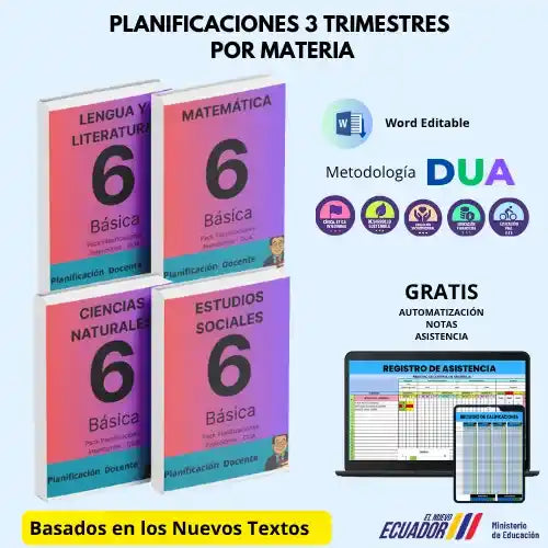 Mega Pack Docente® 6to de Básica